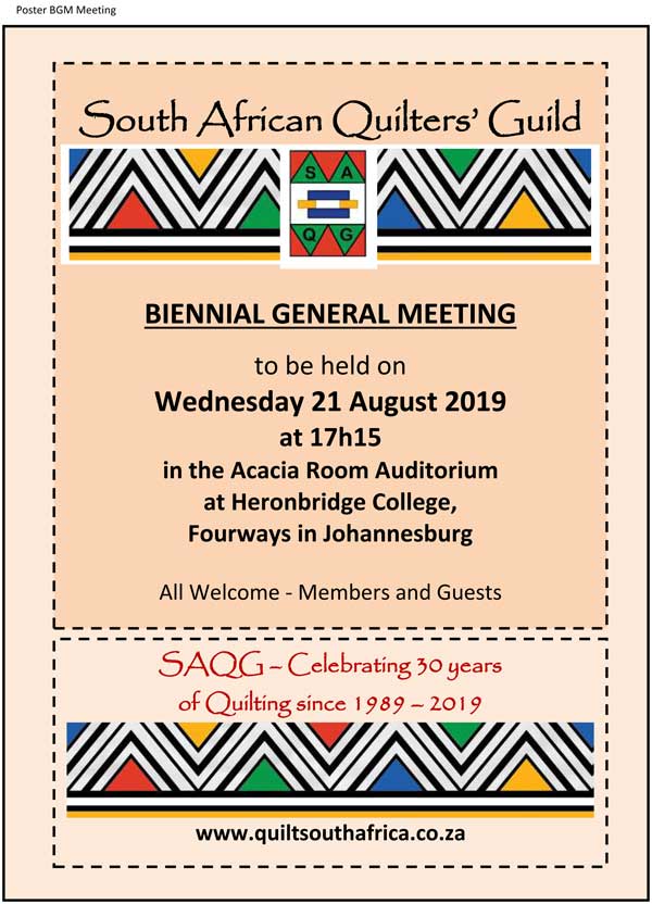 SAQG Biennial General Meeting